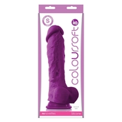 Фиолетовый фаллоимитатор на присоске ColourSoft 8 Soft Dildo - 23,5 см. - фото, цены