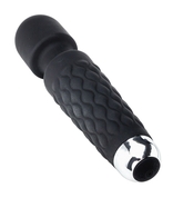 Черный перезаряжаемый wand-вибратор - 20,5 см. - фото, цены