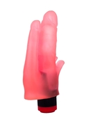 Двойной анально-вагинальный вибромассажёр с лепестками - 17 см. - фото, цены