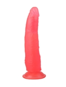 Розовый фаллоимитатор без мошонки с присоской - 17 см. - фото, цены