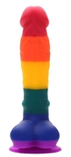 Разноцветный фаллоимитатор-реалистик Colourful Dildo - 20 см. - фото, цены