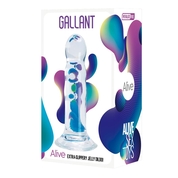 Прозрачный фаллоимитатор на присоске Gallant Jelly Dildo - 16 см. - фото, цены