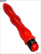 Красный гелевый супервибратор Samantha - 28,5 см. - фото, цены