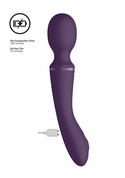 Фиолетовый вибромассажер Enora - 22 см. - фото, цены
