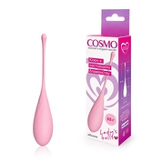 Нежно-розовый каплевидный вагинальный шарик со шнурком - фото, цены