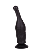 Чёрный анальный фаллоимитатор на присоске - 16,5 см. - фото, цены