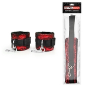 Красно-черные наручники с карабинами - фото, цены