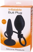 Анальная пробка с функцией расширения Inflatable Butt Plug Medium - 14,2 см. - фото, цены
