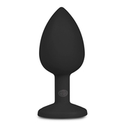 Черная анальная пробка с кристаллом Diamond Plug Small - 7,5 см. - фото, цены