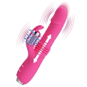 Розовый вибратор Dorothy с функцией поступательных движений - 19,7 см. - фото, цены