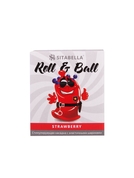Стимулирующий презерватив-насадка Roll Ball Strawberry - фото, цены
