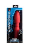 Красная анальная пробка с вибрацией Menzstuff Vibrating Butt Plug 8.5inch - 21,5 см. - фото, цены