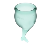 Набор темно-зеленых менструальных чаш Feel secure Menstrual Cup - фото, цены