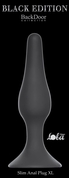 Чёрная анальная пробка Slim Anal Plug Xl - 15,5 см. - фото, цены