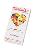 Презервативы Masculan Tutti-Frutti с фруктовым ароматом - 10 шт. - фото, цены