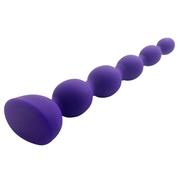 Фиолетовый анальный вибростимулятор Anal Beads L - 21,5 см. - фото, цены