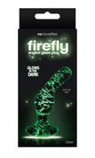 Стеклянная, светящаяся в темноте пробка Firefly Glass Angled Plug - 11 см. - фото, цены