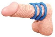 Набор из трех синих силиконовых колец Lust - фото, цены