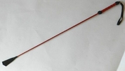 Плетеный короткий красный стек с наконечником в виде кисточки - 70 см. - фото, цены