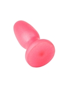 Овальная анальная пробочка розового цвета - 11,5 см. - фото, цены