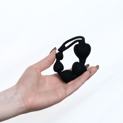 Черная анальная цепочка-елочка «Оки- Чпоки» - 18,5 см. - фото, цены