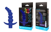 Синяя вибрирующая анальная елочка Sweet Toys - 10,8 см. - фото, цены