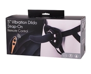 Черный поясной фаллоимитатор с вибрацией 5inch Vibration Dildo Strap-on - 12,5 см. - фото, цены