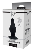 Черный анальный стимулятор Dual Density Pleasure Plug M - 9,3 см. - фото, цены