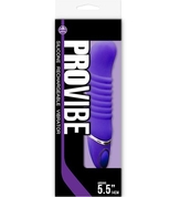 Фиолетовый перезаряжаемый вибратор Provibe - 14 см. - фото, цены