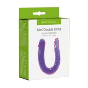 Фиолетовый U-образный фаллоимитатор Mini Double Dong - 30 см. - фото, цены