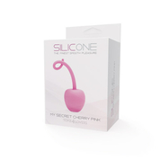 Розовый анальный стимулятор Silicone My Secret Cherry - 11 см. - фото, цены