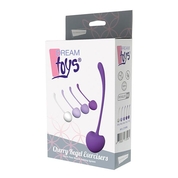 Набор из 5 фиолетово-белых шариков Cherry Kegel Exercisers - фото, цены