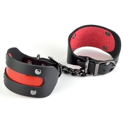 Чёрные наручники с красной вставкой «Пятница» - фото, цены
