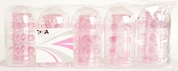 Набор из 5 розовых насадок с шипами и шишечками - фото, цены