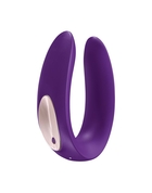 Фиолетовый вибратор для пар Satisfyer Double Plus Remote с пультом ду - фото, цены