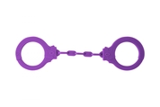 Фиолетовые силиконовые наручники Suppression - фото, цены