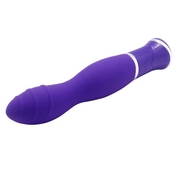 Фиолетовый вибратор Ecstasy Rippled Vibe - 19,5 см. - фото, цены