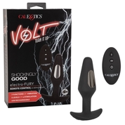 Черная анальная пробка с электростимуляцией Volt Electro-Fury - 12,75 см. - фото, цены