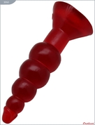 Красная гелевая анальная ёлочка - 17 см. - фото, цены