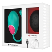 Зеленое виброяйцо с черным пультом-часами Wearwatch Egg Wireless Watchme - фото, цены
