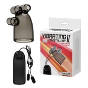 Дымчатая насадка-мастурбатор с вибрацией Vibrating Crystal Cap Ii - фото, цены