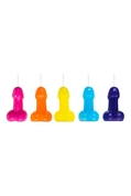 Набор из 10 разноцветных свечей «Мини пенис» - фото, цены