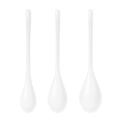 Набор из 3 белых вагинальных шариков Yoni Power 1 - фото, цены