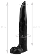 Черный фаллоимитатор северного оленя - 25 см. - фото, цены