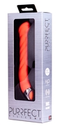 Оранжевый силиконовый G-вибратор Purrfect Silicone G-spot Vibrator - 17,7 см. - фото, цены