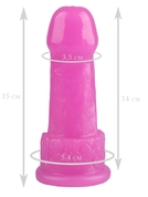 Розовая фантазийная анальная втулка - 15 см. - фото, цены
