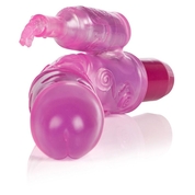 Розовый гнущийся вибромассажер Bendies Bubbly - 24 см. - фото, цены