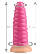 Розовая рельефная анальная втулка - 20,5 см. - фото, цены