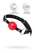 Красный кляп-шар на черных ремешках Anonymo - фото, цены