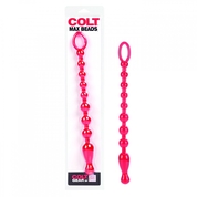 Красная анальная цепочка Colt Max Beads - 28 см. - фото, цены